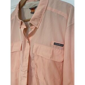 Eddie Bauer Button Up Shirt Roll Tab Sleeve Vented Camp Hike Fish Quick Dry 2XL‎